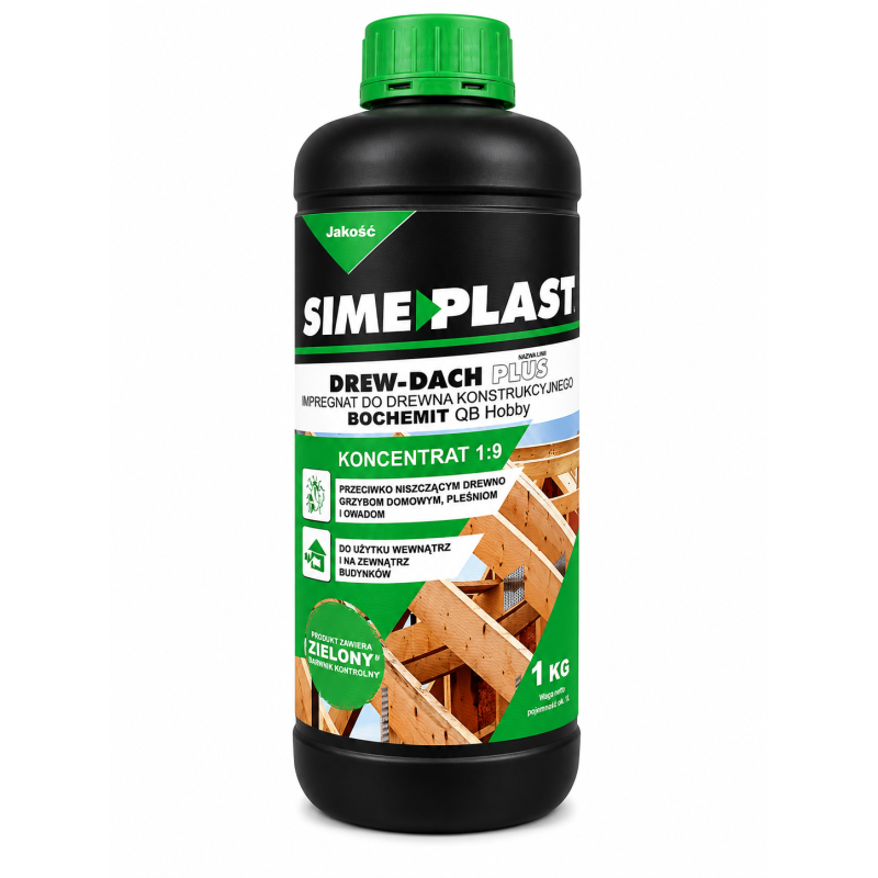 IMPREGNAT DO DREWNA KONSTRUKCYJNEGO SIME PLAST DREW-DACH PLUS – 1 KG (ZIELONY)